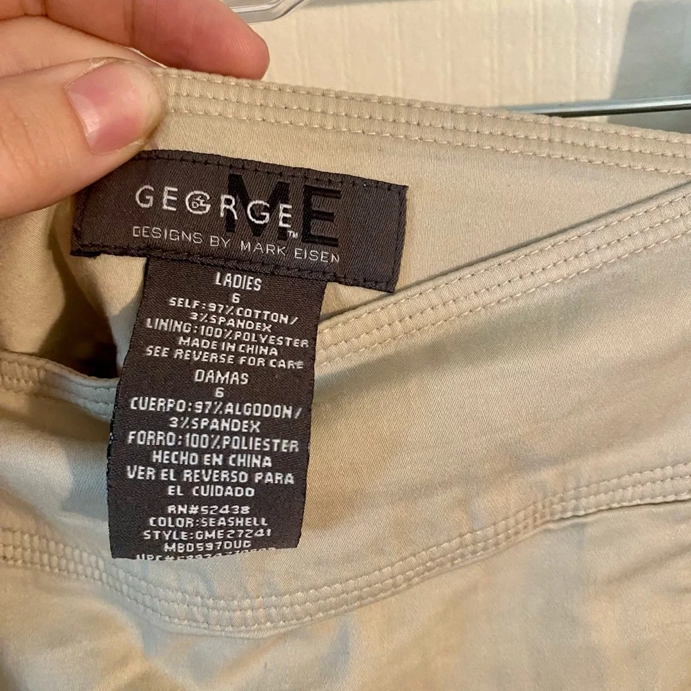 George Tan Khaki Knee-Length Skirt Size 6 - Picture 2 of 2